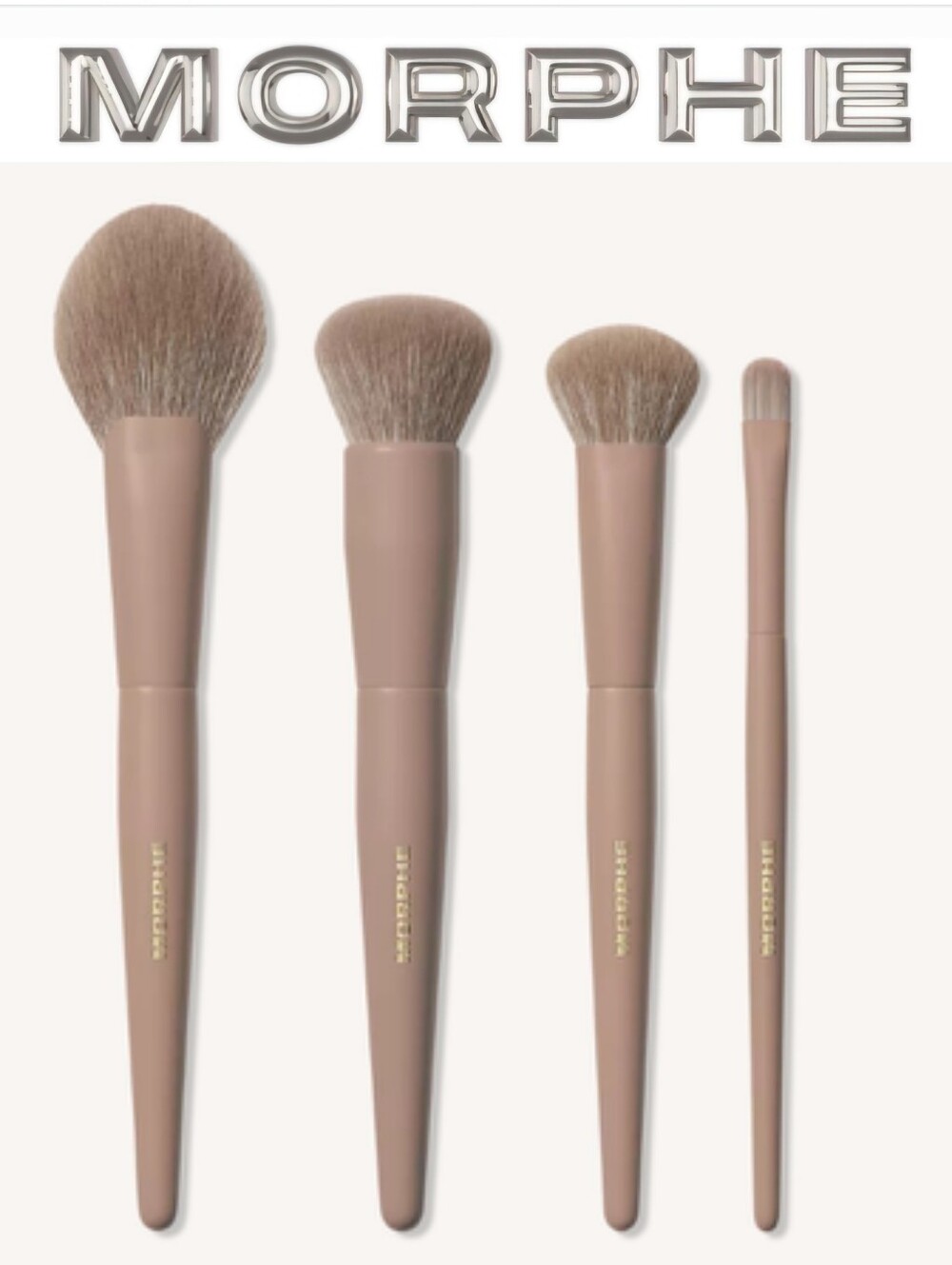 Morphe Iced Mocha 4-Piece Face Brush Set
